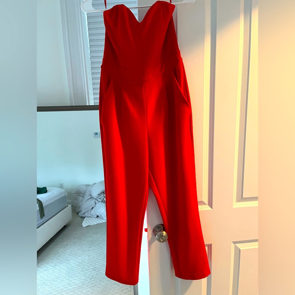Express sweetheart neck jumpsuit